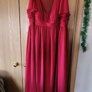 Azazie Burgandy Bridesmaid Dress
